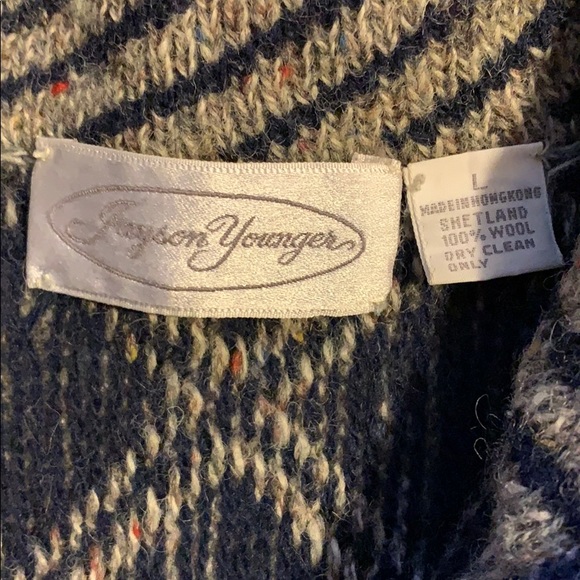 Jason Younger Shetland wool cardigan - Picture 4 of 6